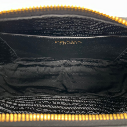 Designer Bag Prada Arqué Large Schwarz Leder – Luxus-Tasche für stilvolle Looks