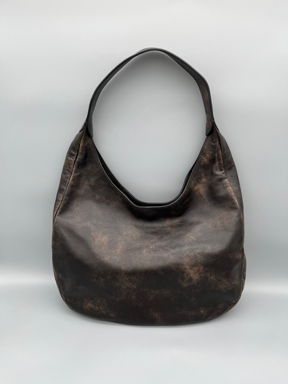 Exklusive Miu Miu Hobo Bag aus braunem Leder – edle Luxushandtasche mit Logo