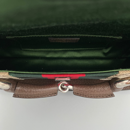 Gucci GG Canvas Horsebit Bag Braun Beige – exklusive Designer Schultertasche Luxus
