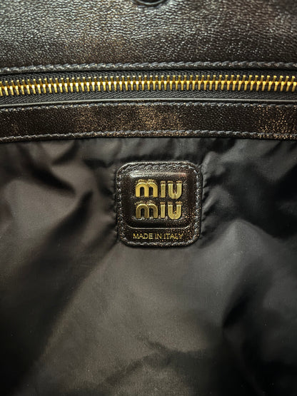 Miu Miu Hobo Bag aus braunem Leder