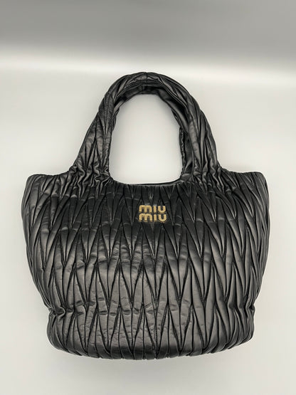 Miu Miu Shopper ,Nappaleder, Matelassé-Effekt, Luxushandtasche, Neu