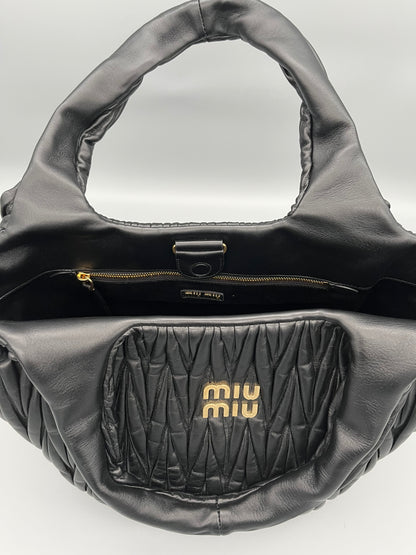 Miu Miu Shopper ,Nappaleder, Matelassé-Effekt, Luxushandtasche, Neu